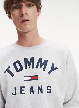 TJM ESSENTIAL FLAG CREW LT GREY HTR