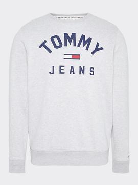 TJM ESSENTIAL FLAG CREW LT GREY HTR