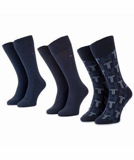 TH MEN MIXED STRIPES GIFTBOX 3 PACK DARK NAVY