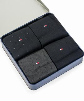 TH MEN MIXED DOTS GIFTBOX 4 PACK BLACK