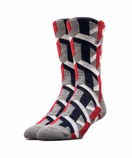 TH MEN SOCK 1 PACK 3D TH BLUE / RED / GREY