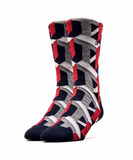 TH MEN SOCK 1 PACK 3D TH  NAVY / RED