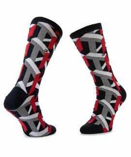 TH MEN SOCK 1 PACK 3D TH  NAVY / RED