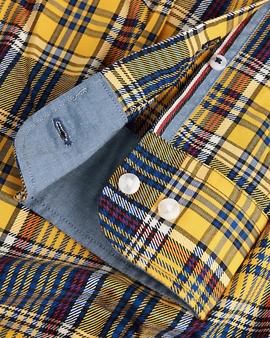 MIDSCALE TARTAN SHIRT REGULAR FIT SPECTRA YELLOW