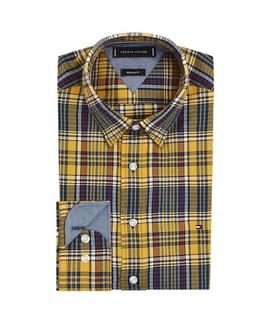 MIDSCALE TARTAN SHIRT REGULAR FIT SPECTRA YELLOW