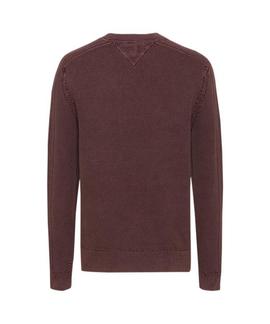 TJM GARMENT DYE SWEATER BURGUNDY