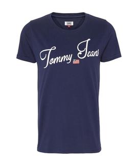 TJW VINTAGE SCRIPT TEE BLACK IRIS