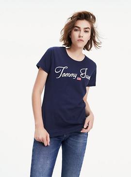 TJW VINTAGE SCRIPT TEE BLACK IRIS