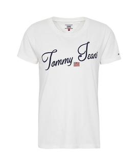 TJW VINTAGE SCRIPT TEE OPTICAL WHITE