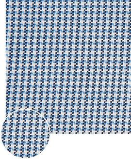 TEXTURED HOUNDSTOOTH SLIM FIT REGATA / SNOW WHITE