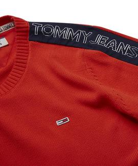 TJM TAPE SWEATER REGULAR FIT FLAME SCARLET