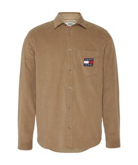 TJM CORD SHIRT REGULAR FIT TIGER´S EYE