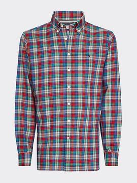 MELANGE MULTI CHECK REGULAR FIT HAUTE RED