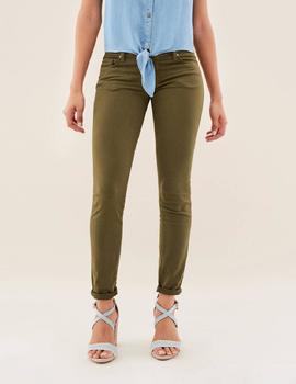 WONDER PUSH UP SKINNY FIT LONETA VERDE KAKI