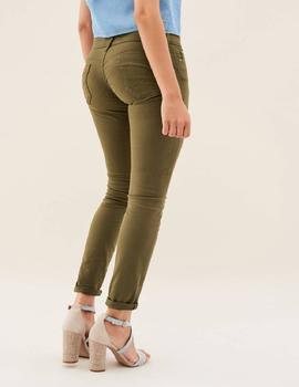 WONDER PUSH UP SKINNY FIT LONETA VERDE KAKI