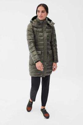 SHINE UMA COAT WOMAN DUSTY OLIVE