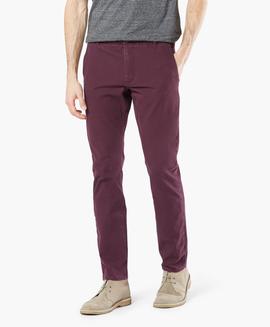 ALPHA KHAKI 360º FLEX SKINNY TAPERED DEEP BURGUNDY