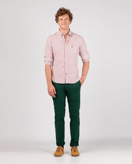 CAMISA OXFORD LISTADO YALE VINTAGE GRANATE