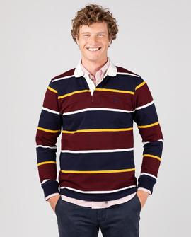 POLO RUGBY ROWING SHIRT BURGUNDY LATYMER