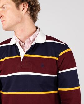 POLO RUGBY ROWING SHIRT BURGUNDY LATYMER