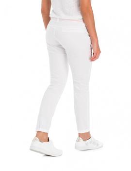 CHINO COLETTE SKINNY FIT BLANCO CON CINTURÓN