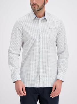 LS COLLINS SHIRT REGULAR FIT WHITE STARS