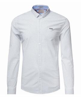 LS COLLINS SHIRT REGULAR FIT WHITE STARS