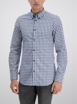 LS JEFFERSON SHIRT SLIM FIT BLUE - WHITE