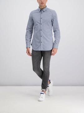 LS JEFFERSON SHIRT SLIM FIT BLUE - WHITE