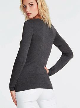 LS RN ELIANA SWEATER DARK COAL HEATHER