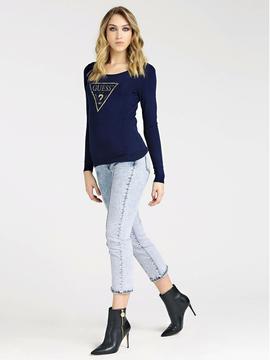 LS RN ELIANA SWEATER BLUE JAM