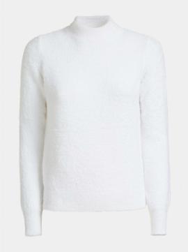 LS RN IRENE SWEATER TRUE WHITE