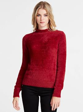 LS RN IRENE SWEATER RUSSIAN RED