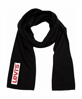 LOGO COLOR BLOCK SCARF REGULAR BLACK