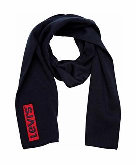 LOGO COLOR BLOCK SCARF NAVY BLUE