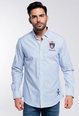 CAMISA H LEONES RAYAS AZULES