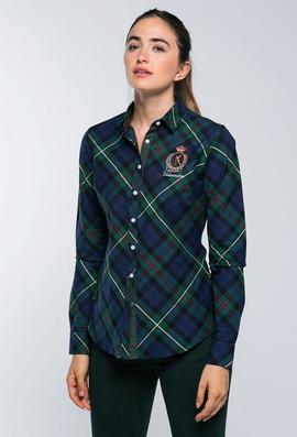 CAMISA M ESCUDO TARTAN VERDE