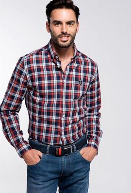 CAMISA H TARTAN ROJA