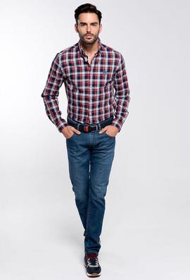 CAMISA H TARTAN ROJA