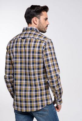 CAMISA H TARTAN AMARILLO