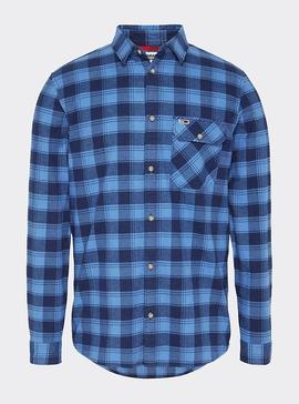 TJM FLANNEL CHECK SHIRT DUTCH BLUE