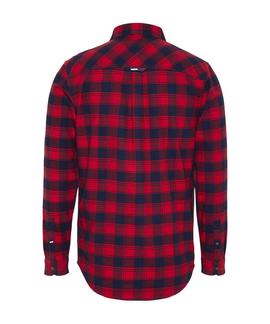 TJM FLANNEL CHECK SHIRT FLAME SCARLET