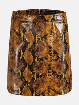 YOLANDA SKIRT SNAKE PRINT ORANGE