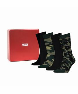 CALCETINES ALTOS LEVI'S® GIFTBOX REGULAR CUT CAMO & BLACK