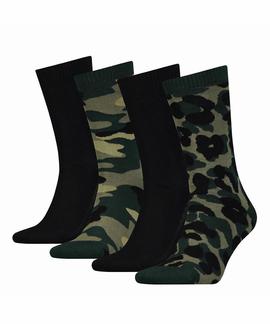 CALCETINES ALTOS LEVI'S® GIFTBOX REGULAR CUT CAMO & BLACK