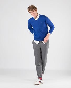 JERSEY PICO CON CODERAS ALGODON CASHMERE AZUL ROYA