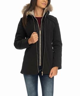 CHAQUETA DE MUJER 3/4 ACOLCHADA SOFTSHELL NEGRO