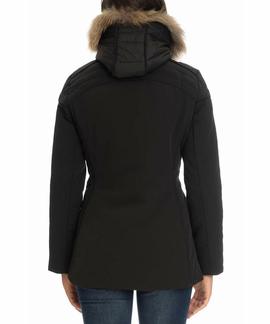 CHAQUETA DE MUJER 3/4 ACOLCHADA SOFTSHELL NEGRO