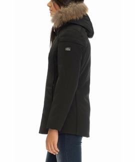 CHAQUETA DE MUJER 3/4 ACOLCHADA SOFTSHELL NEGRO