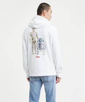 SUDADERA LEVIS STAR WARS ANDROIDS BLANCA
